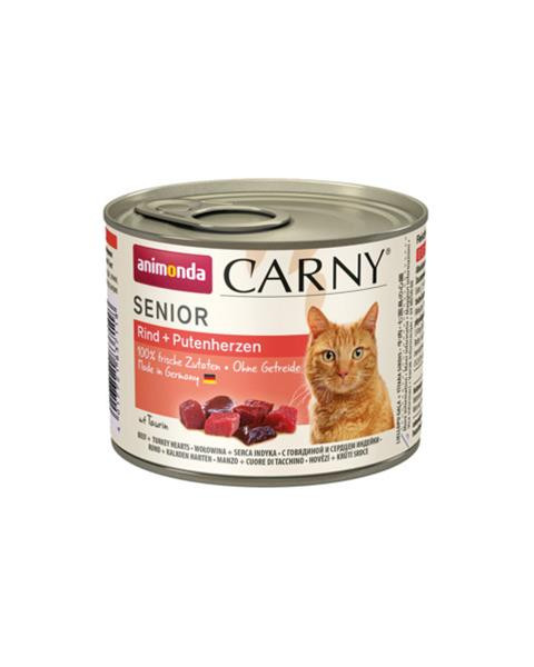 Animonda CARNY® cat Senior hovädzie a morčacie srdiečka bal. 6 x 200 g konzerva