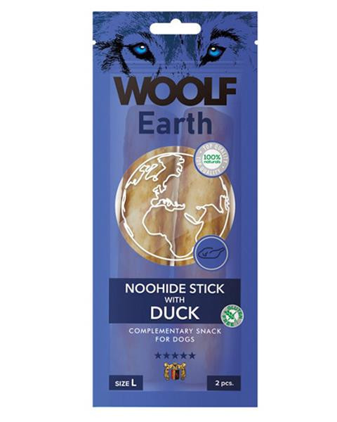 Pamlsok Woolf Dog Earth NOOHIDE L Sticks with Duck 85 g