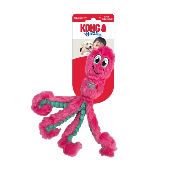 Hračka Kong Dog Wubba™Octopus chobotnica s pískatkom S polyester 