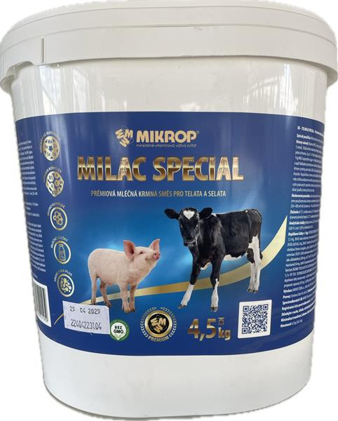 MIKROS Milac mlieko pre teliatka, prasiatka, mačiatka a šteňatá vedro 4,5 kg