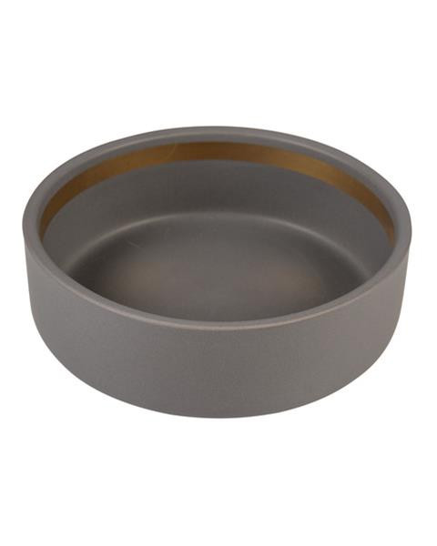 Miska DUVO+ glazovaná keramická, kamenná sivá 350ml - 12,7x12,7x4,5cm