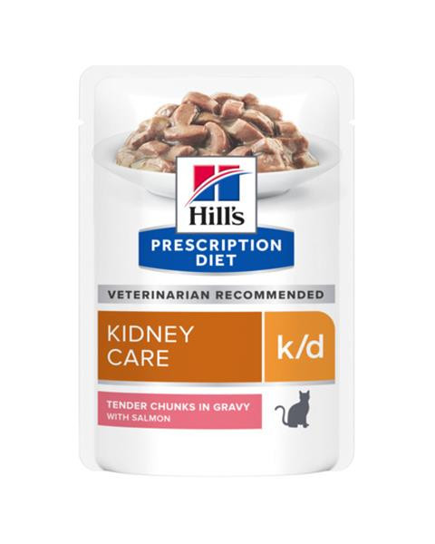 HILLS Diet Feline k/d KAPSIČKA Salmon NEW 12x85 g