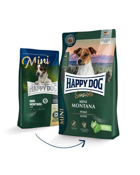 Happy Dog SUPER PREMIUM - Sensible MINI - Montana konské mäso a zemiaky / bez obilia 0,8 kg