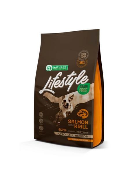 Natures P Lifestyle dog junior all breeds salmon & krill 1,5 kg