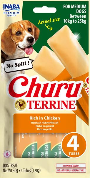 Pamlsok Inaba Churu Terrine dog kura 4 x 30 g