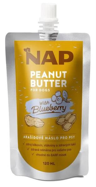 NAP Arašidové maslo pre psy - čučoriedka 120 ml