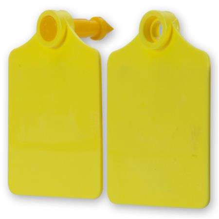 Číslo ušné Primaflex žlté, bez popisu, veľ.0-4,5 x 2,0 cm