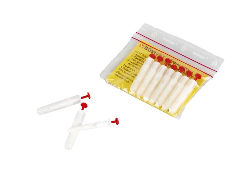 Struková kanyla malá Bovivet 10 ks/bal., červená