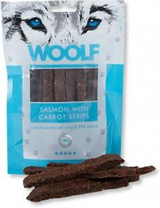 Pamlsok Woolf Dog Salmon & Carrot Strips 100 g