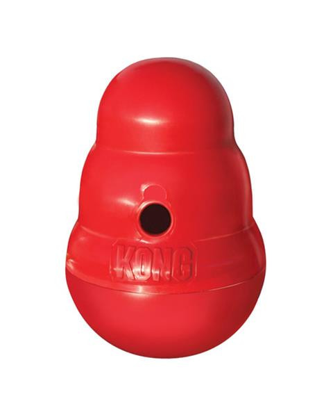 Hračka Kong Dog Wobbler, plniaca, červená, plast,L