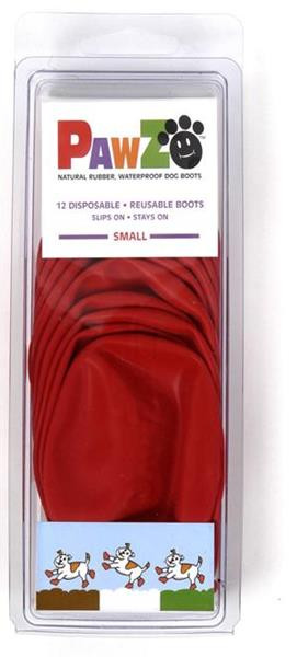Topánky jednorázové pre psa "S" 6,4 cm, červené, 12 ks bal.