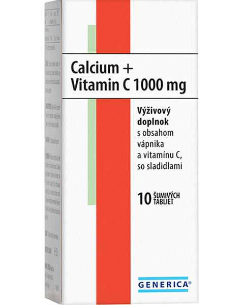 Calcium + Vitamin C 1000 mg tbl.eff. 10 tbl.