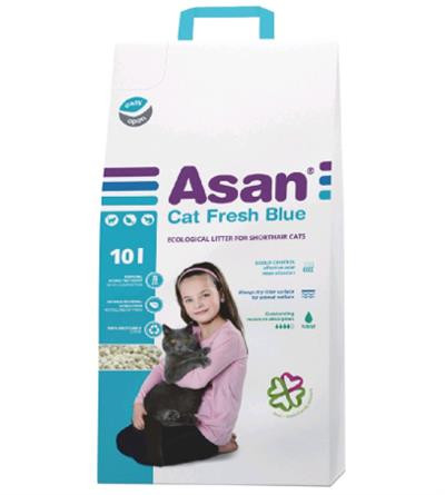 Podstielka ASAN Fresh Blue pre mačky a fretky 10 L (2 kg)
