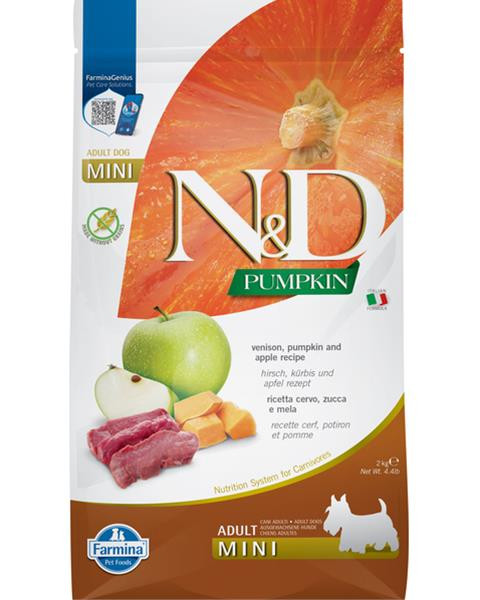 Farmina N&D dog PUMPKIN (GF) adult mini, venison & apple 2 kg