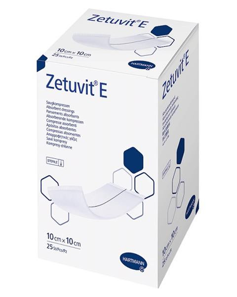 Kompres ZETUVIT E sterilný, 10 x 10 cm / 25 ks