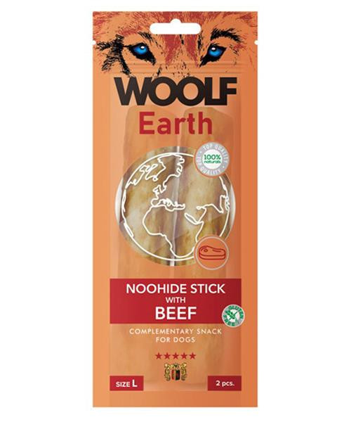 Pamlsok Woolf Dog Earth NOOHIDE L Sticks with Beef 85 g