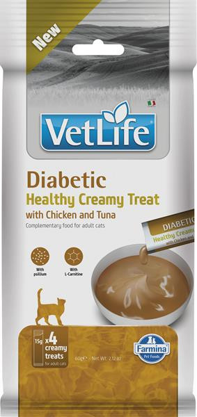 Pamlsok Farmina Creamy Vet Life Cat Diabetic with Chicken & Tuna 60 g