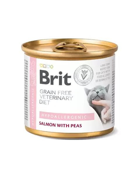 Brit Veterinary Diets GF cat Hypoallergenic 200 g konzerva