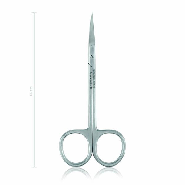 Nožnice očné Eickemeyer, zahnuté O/O 110 mm