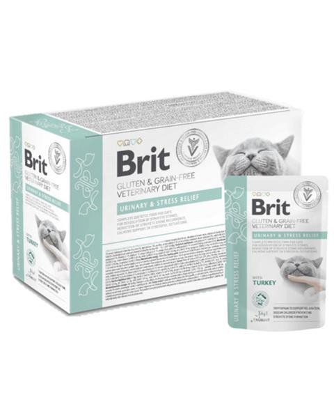 Brit VD Gluten & Grain-Free Cat Fillets in Gravy Urinary & Stress Relief 12 x 85 g kapsičky