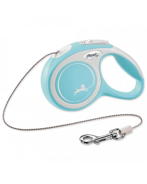 Vodítko Flexi New Comfort lanko M 5 m svetlomodré (do 20 kg)