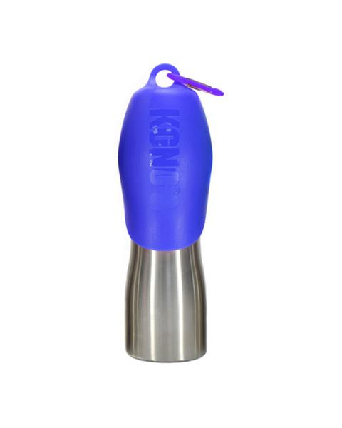 Fľaša na vodu nerezová pre psa, modrá KONG H2O (740ml/25oz) Stainless Steel Bottle Blue