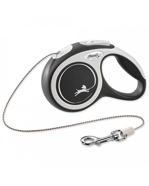 Vodítko Flexi New Comfort lanko M 5 m čierne (do 20 kg)