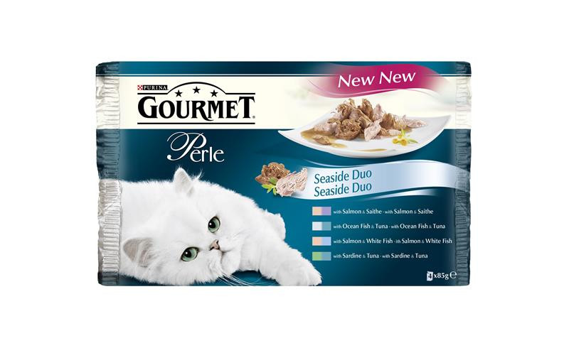 Nestlé GOURMET PERLE cat Multipack duo losos&treska kapsička 4x85 g