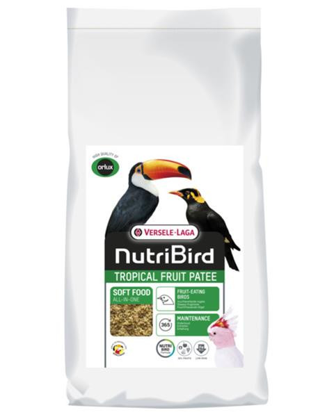 VL NutriBird Tropical Fruit Patee Premium- kompletná zmes vlhčená medom pre ovocnomilné druhy a doplnok pre papagáje a lory 5 kg