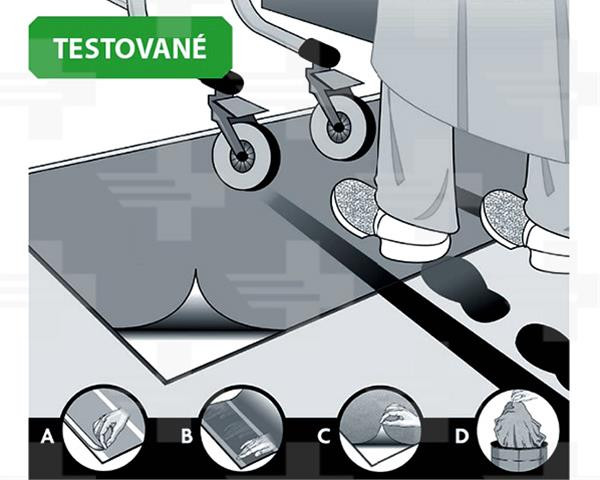 Dekontaminačná strhávacia rohož 45 x 90 cm, modrá - 1 bal/30 listov