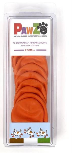 Topánky jednorázové pre psa "XS" 5,1 cm, oranžové, 12 ks bal.