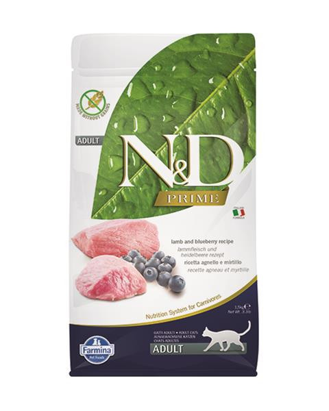 Farmina N&D cat PRIME (GF) adult, lamb & blueberry 1,5 kg