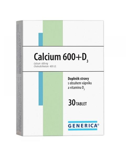 Calcium 600 + D3 Generica 30 tbl.