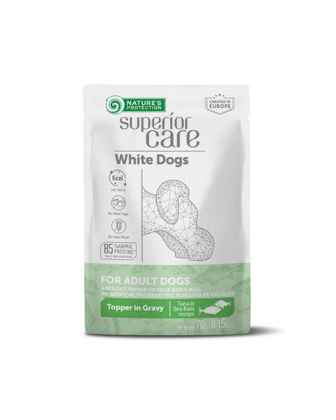 Natures P Superior care white dog adult all breeds tuna & sea bass kapsička 24 x 70 g