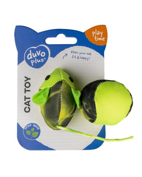 Hračka DUVO + myš rýchla so zelenou loptou 16x3,8x4cm