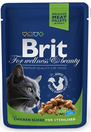 BRIT Premium cat Kapsička Sterilised Chicken Slice 100 g