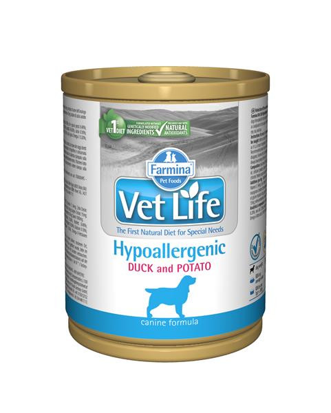 Farmina Vet Life dog hypoallergenic duck & potato konzerva 300 g