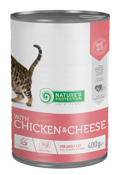 Natures P KONZERVA cat adult chicken & cheese 400 g