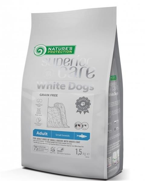 Natures P Superior care white dog GF adult Herring small breed 1,5 kg