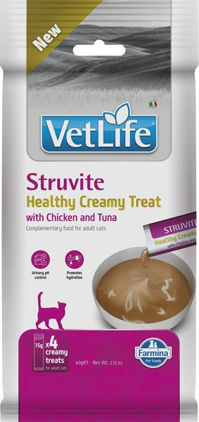 Pamlsok Farmina Creamy Vet Life Cat Strutive with Chicken & Tuna 60 g