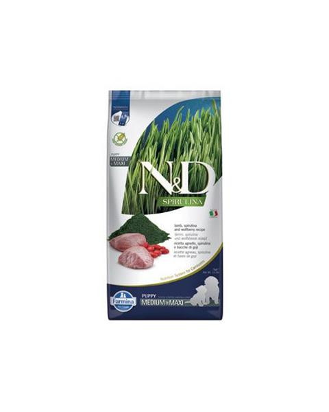 Farmina N&D dog SPIRULINA (GF) puppy medium & maxi, lamb 7 kg