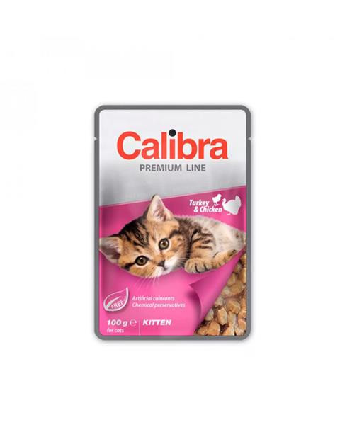 Calibra KAPSIČKA Premium cat Kitten Morka & kura v omáčke 24 x 100 g