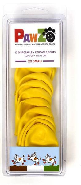 Topánky jednorázové pre psa "XXS" 3,8 cm, žlté, 12 ks bal.