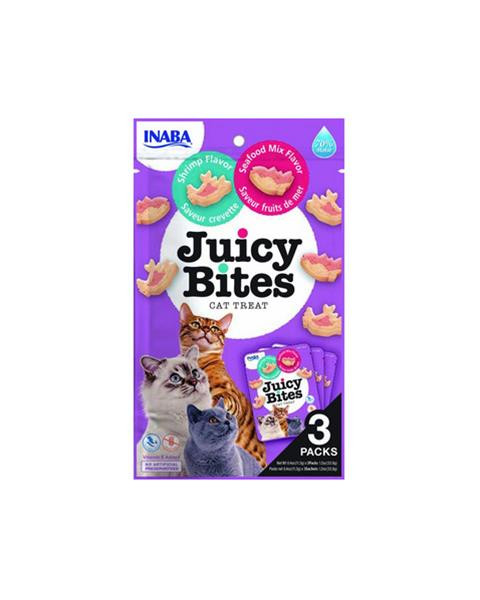Pamlsok Inaba Juicy Bites cat Krevety & Plody mora 3 x 11,30 g