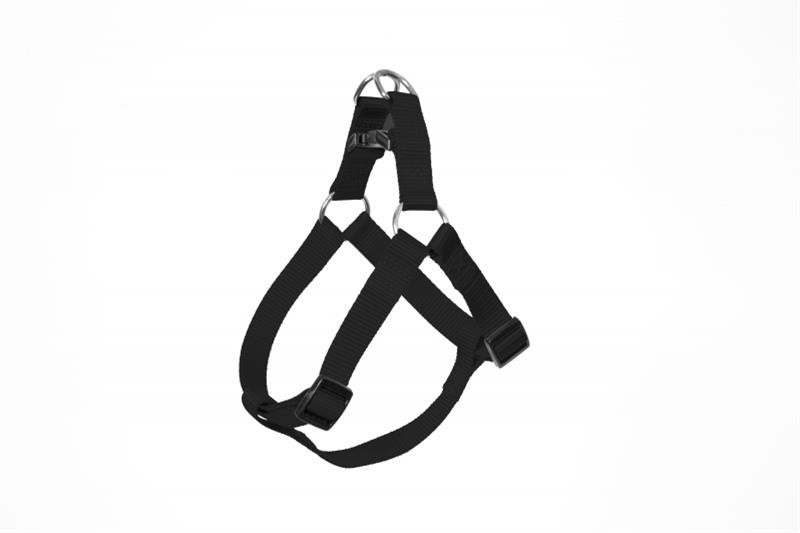 Postroj DUVO+ nylon čierny 50-65 cm/ 20 mm