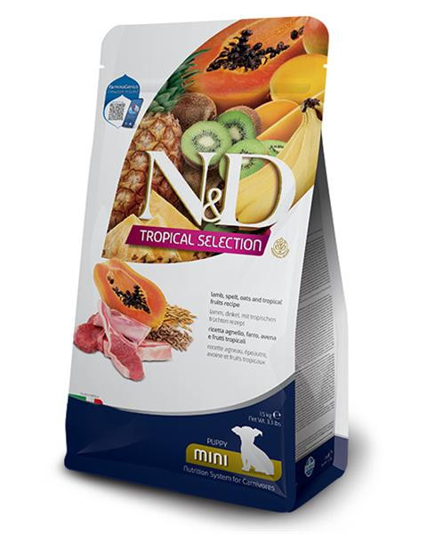 Farmina N&D dog TROPICAL SELECTION (AG) puppy mini, lamb 1,5 kg