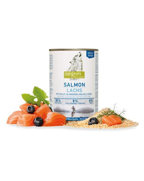 ISEGRIM dog Adult Salmon with Millet, Blueberries & Wild Herbs bal. 6 x 800 g konzerva