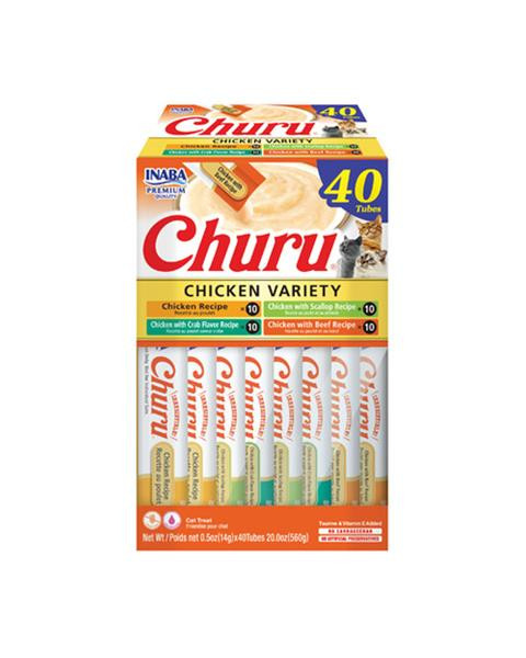 Pamlsok Inaba Churu cat Kura 4 príchute 40 túb 560 g