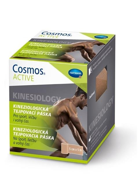 Páska kineziologická tejpovacia Cosmos® ACTIVE, bežová 5 cm x 5 m