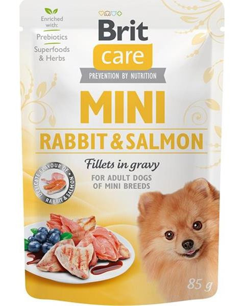 Brit Care dog Kapsička MINI Rabbit & Salmon fillets in gravy 24 x 85 g